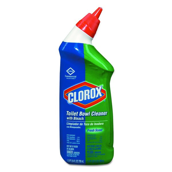 Clorox 00031CT Toilet Bowl Cleaner with Bleach, Fresh, 24oz Bottle