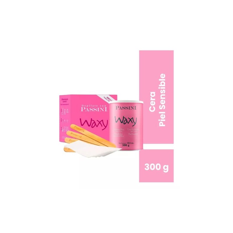 PASSINI Cera para depilar 300g PIEL SENSIBLE. Incluye aplicadores, inlcuye