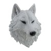 Zeckos White Arctic Wolf Head Wall Mount Sculpture