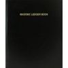 BookFactory Masonic Ledger Book - 120 Page, 8.5''x11'', Black Hardbound