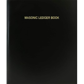 BookFactory Masonic Ledger Book - 120 Page, 8.5''x11'', Black Hardbound (XLog-120-7CS-A-L-Black(Masonic Ledger Book))