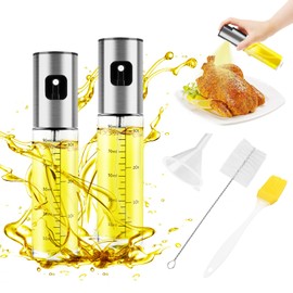 JOPHEK Ölsprüher, 2 Stück 100ml Sprühflasche Öl Ölsprüher für Speiseöl Ölsprüher für Heißluftfritteuse Oil Sprayer, Öl Sprayer für Salat/Grillen/Backen