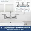 Airuida Wall Mount Utility Kitchen Sink Faucet 2 Handle Wall