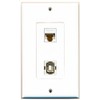 RiteAV 1 Port Cat6 Ethernet White 1 Port USB B-B