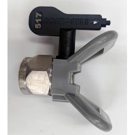 Cosmostar 7/8" Reversible Airless Spray Tip & Guard – 517 Tip Included, 7250 PSI Max Pressure, Fits 243611 Base, Durable Metal & Plastic, for Airless Paint Sprayers