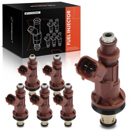 A-Premium Set of 6 Fuel Injectors Compatible with Toyota Tacoma, Tundra, 4Runner 1999 2000 2001 2002 2003 2004, V6 3.4L, Naturally Aspirated, Replace# 2320962040