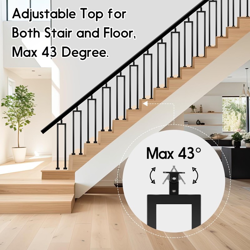 3 Pack U Shape 36" Stair Balusters with Adjustable Top