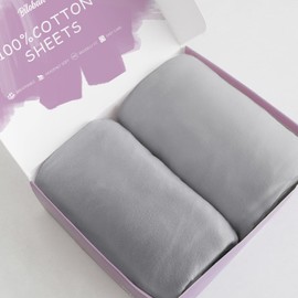 Bassinet Sheets Compatible with Jimglo 3 in 1 Baby Bassinet, Mika Micky and Nordmiex Bedside Sleeper Bedside Crib,100% Cotton, 2 Pack, Ultra Soft Bassinet Sheet for Baby, Gray