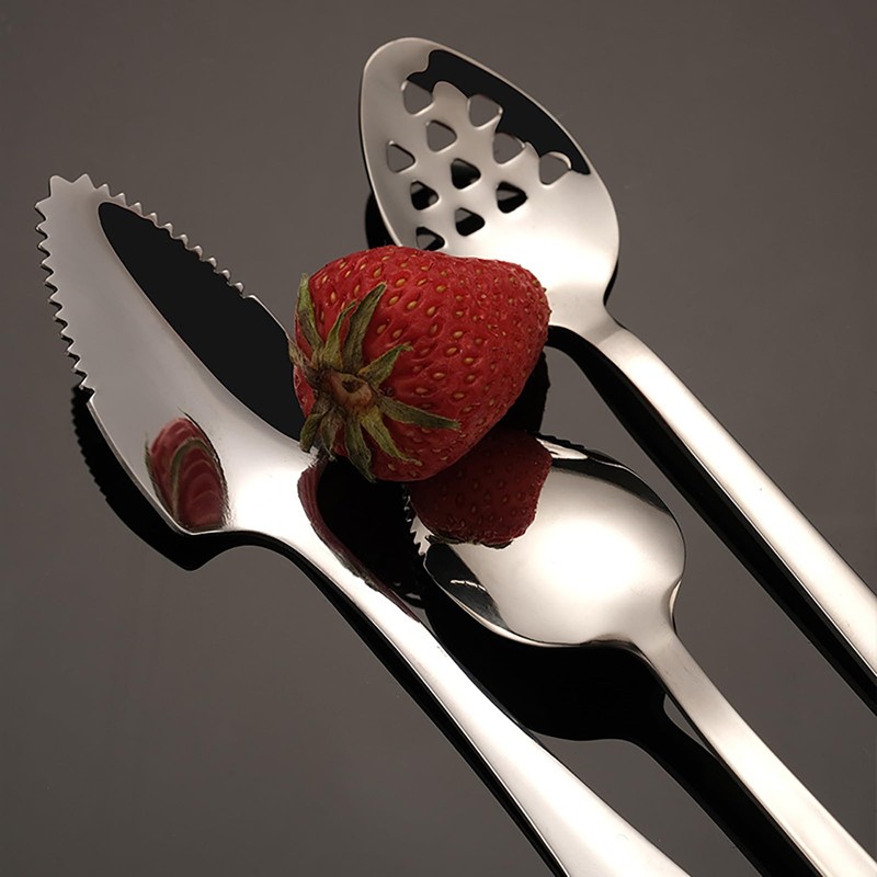 Grapefruit Spoon, 5-Piece Set, 4 Stainless Steel Grapefruit Spoons and