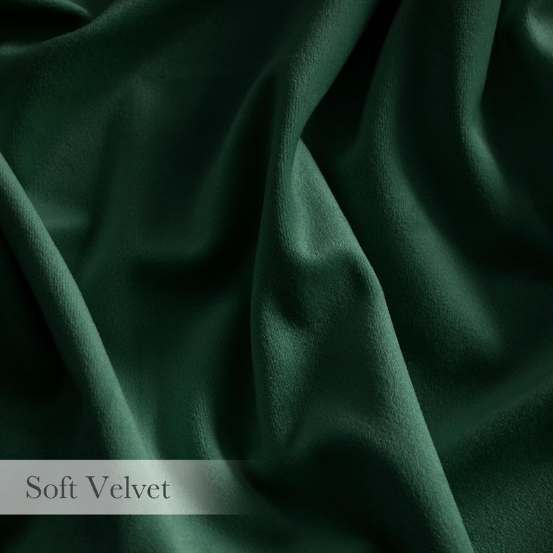 RYB HOME Scalloped Velvet Valances for Windows Decorative, Room Darkening