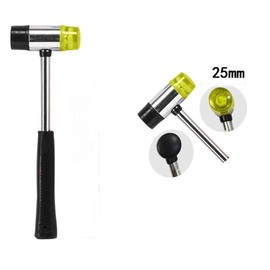 AKOAK 25mm Dual Head Nylon Rubber Hammer Jewelers Metal Mallet,Multipurpose, Doublesided & Lightweight Mallet is Perfect for DIY Projects