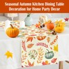 FurniGift Pumpkin Buffalo Plaid Fall Table Runner, Fall Maple Leaves