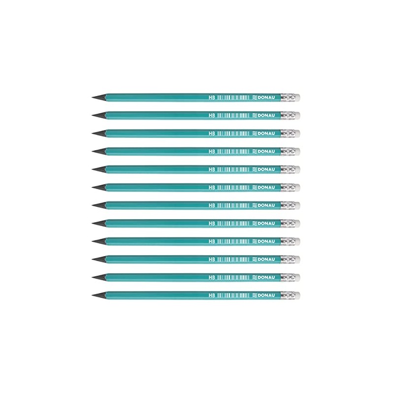 OFFICER PRODUCTS Donau 7381001PL-99 Synthetic Pencil with Eraser HB 12