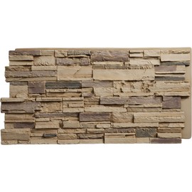 Ekena Millwork Ekena Millwork 48 5/8"W x 24 3/4"H x 1 1/4"D Cascade Stacked Stone, StoneWall Faux Stone Siding Panel, Colfax