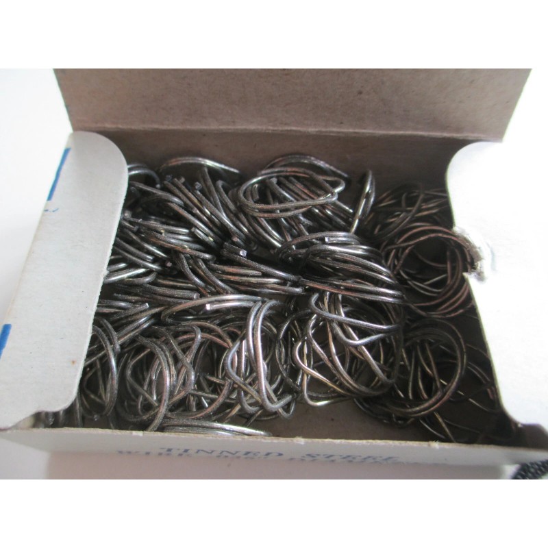 VINTAGE BOX NOESTING No 3 RING PAPER CLIPS ROUND STEEL