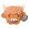 Rhode Island Novelty 3" Highland Cow Squeezy Bead Plush Ball