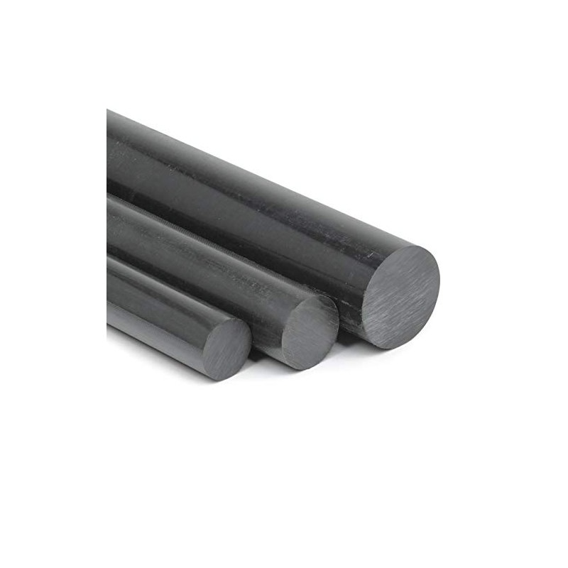 POM Round Rod Black Diameter 12 mm Length 400 mm