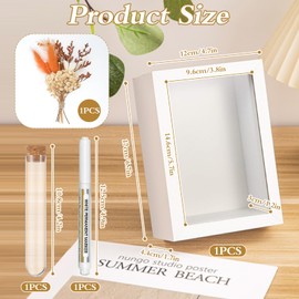 TAIHOBO 3D Picture Frame for Filling, 12 x 17 cm Deep Picture Frame for Filling, Object Frame with Dried Flower Bouquet Test Tube Marker for Wall and Desktop, Picture Frame 3D for Gift Idea Wedding