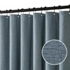MIULEE Extra Long Linen Shower Curtain 84 Inch Long with