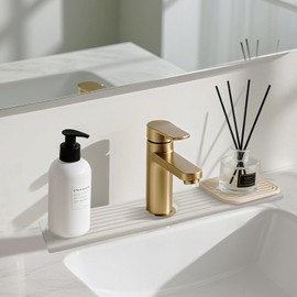 Faucet Mat for Kitchen Sink, Diatomite Absorbent Faucet Stone Drying Mat Kitchen Sink Protectors, Faucet Splash Guard for Bathroom Counter Water Absorbent 16 Inch