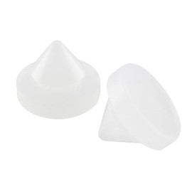 HARSKIYER 120 Pcs Rubber Door Silencer, 1/2 Inch Diameter Metal Door Anti Collision Silencer, Heavy Duty Hinge Outlet Door Stop for Metal Frame (Clear)