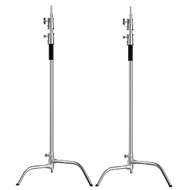 Photography C Stand: 100% Stainless Steel - Takerers BS13 Heavy Duty Max Height 10.5ft/131inch Light Stands (2 Pack)