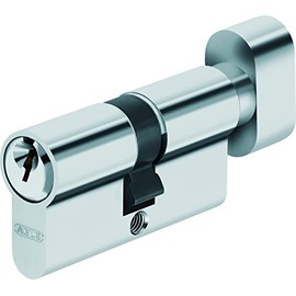 ABUS Türzylinder mit Knopf, Silber, 46857