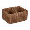Relaxdays Woven Storage Basket, Set of 3, 2 Sizes, Bathroom