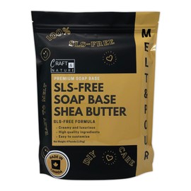 Craft & Nature 4 LB SLS-Free SLES-Free Unscented Shea Butter Moisturizing Glycerin Melt And Pour Soap Base for Soap Making