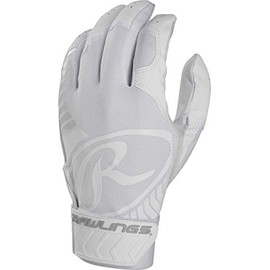 Rawlings Unisex Adult BR51BG-W-90 Baseball Batting Gloves, White, Large