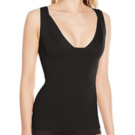 Instant Shaping Women's Plus Size Seamless Shaper Wear Your Own Bra with Posture Back, Black, 1X