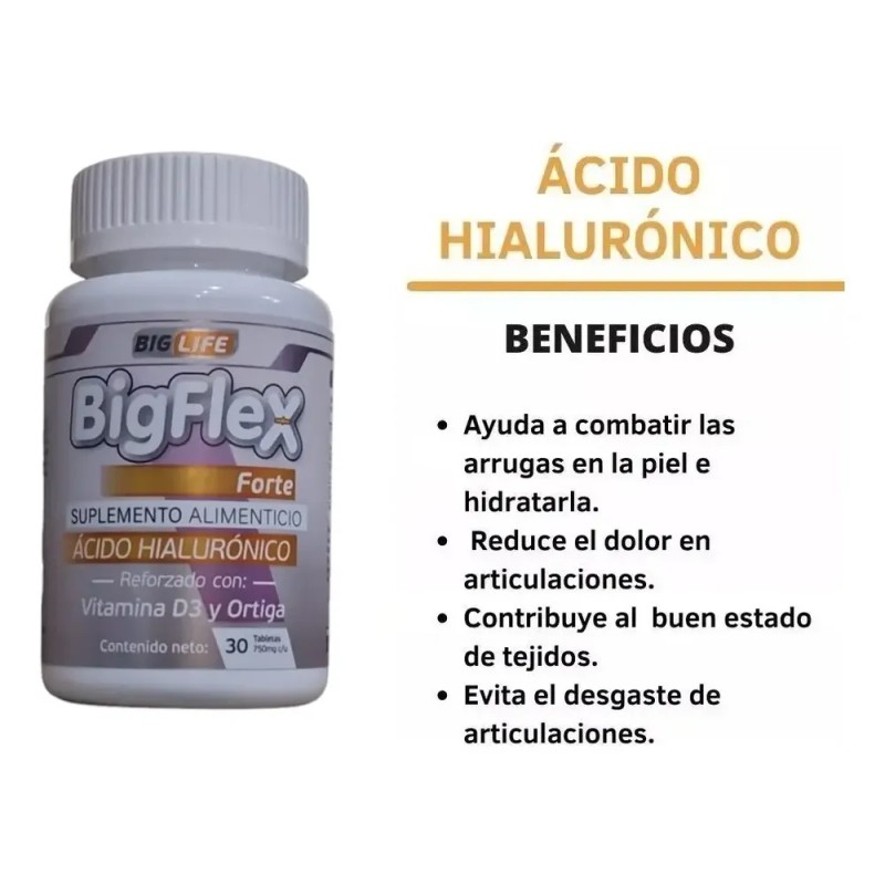 Acido Hialuronico Bigflex Reforzado Vitamina D3 Pack 2 Frasc