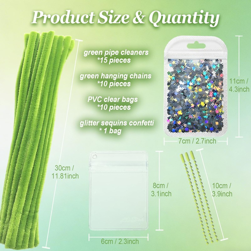 Clover Pipe Cleaner DIY Kit, Makes 10 Complete Lucky Crafts