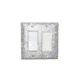 Bling Rhinestone Wall Plate Cover (Double Rocker)