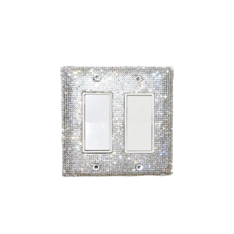 Bling Rhinestone Wall Plate Cover (Double Rocker)
