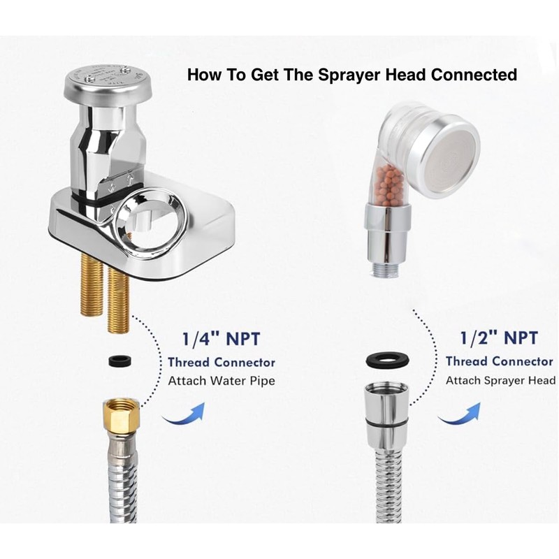 Socila Clear Sprayer Head 3 Function With Filter For Shampoo