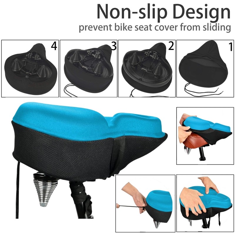 DAWAY C6 Large Comfortable Bike Seat Cushion - Extra Soft