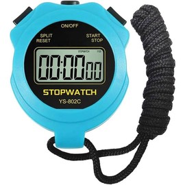 Stopwatch Timer Only Stopwatch Mode, ON/Off Silent Simple Operation, Without Clock Date Countdown, Digital Stop Watch for Sports Kids Coaches Swimming Running - Style: waterproof-black