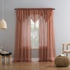 No. 918 Erica Crushed Sheer Voile Rod Pocket Curtain Panel,