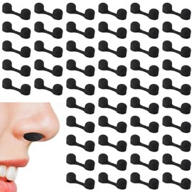 ElevateTech 100 Pieces Nose Plug Filter Disposable Nose Dust Filters Bulk Sponge Nostril Filters for Spray Tanning Welding Dust Allergies DustConstruction Areas (Black)