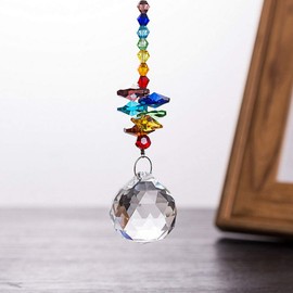 12 Pcs Crystal Ball Prism Suncatcher Rainbow Pendants Maker, 30mm Clear Glass Crystal Ball Prism, Hanging Crystals Prisms for Windows,for Feng Shui,for Home,Garden Decoration
