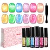TWOEIGHT Rainbow Magnetic Cat Eye Gel Nail Polish Set 8ml*6