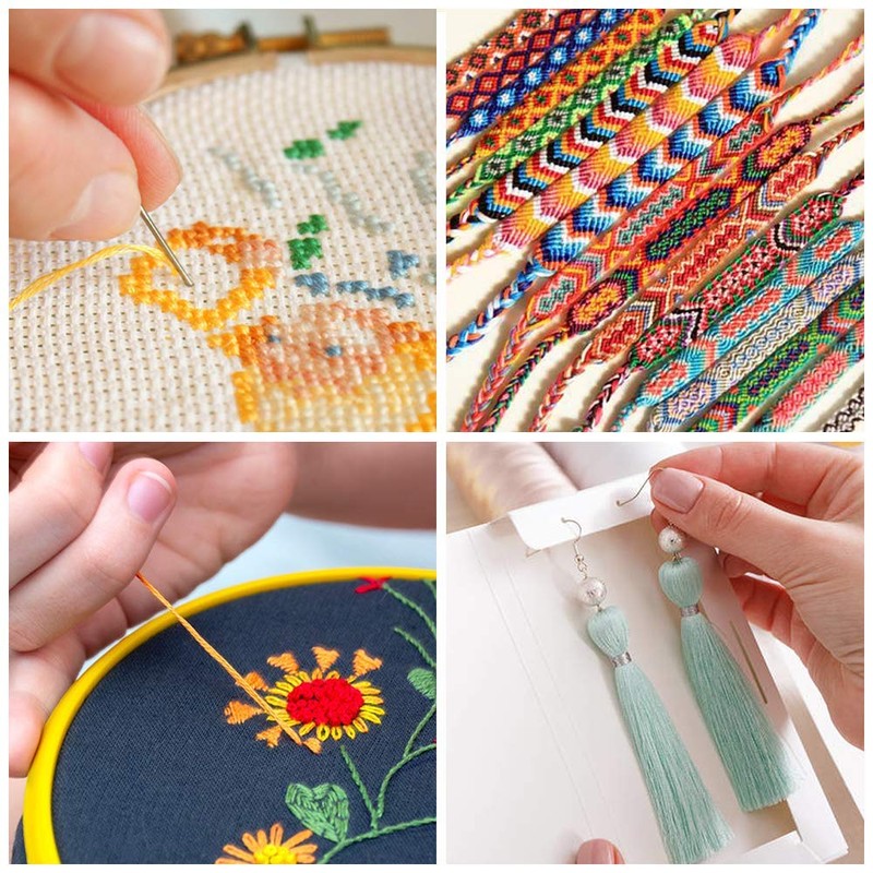 SULOLI Blue Embroidery Threads,Embroidery Threads Blue Cross Stitch Thread Blue