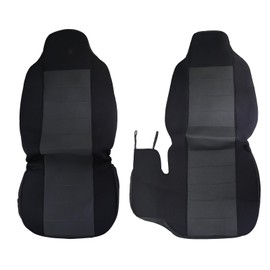 Kohnk Front Car Seat Covers for 2004-2012 Ford Ranger, Front High Back 60/40 Split Bench Seat Covers with Molded Headrests for Ford Ranger 2004 2005 2006 2007 2008 2009 2010 2011 2012 Dark Grey