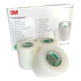 Cinta Transpore 3m 5 Cm 2 Pulgada Caja C6 Rollos 1527-2                                                                                               