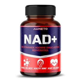 NAD+ 350mg with Trans-Resveratrol, Quercetin & Rhodiola – Cellular Energy, Healthy Aging & Heart Wellness – 90 Capsules – Non-GMO