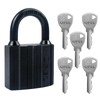 Padlock with Key, Weatherproof Lock Padlocks for Sheds, Containers, Warehouses,