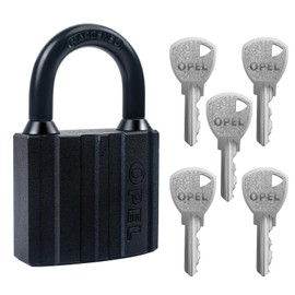 Padlock with Key, Weatherproof Lock Padlocks for Sheds, Containers, Warehouses, Garage, Shutters, Storage Units, Sheds, Garages, Fences, 50 mm
