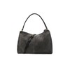 Kitise Women's Small Genuine Italian Suede Leather Tote Handbag Shoulder