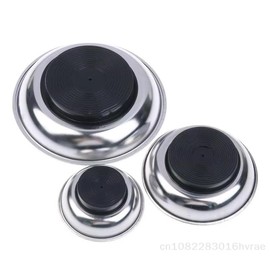 Stainless Steel Magnetic Parts Tray – Screw, Nut & Bolt Holder Bowl for Auto Repair, Garage & Workshop – 3, 4, 6 Inch Options